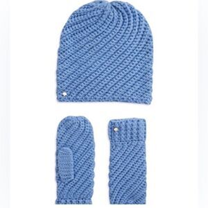 Kate Spade Beanie and Mitten Set - Periwinkle
